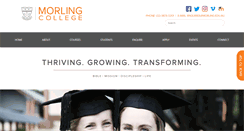 Desktop Screenshot of morlingcollege.com