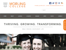 Tablet Screenshot of morlingcollege.com